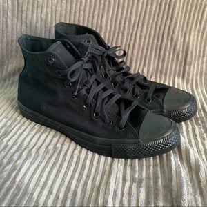 Black on Black Unisex Converse All-Star High Tops